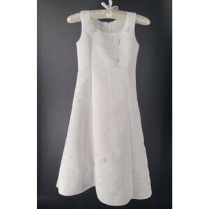 Cinderella embroidered & beaded flower girl party dress white Size 7 wedding